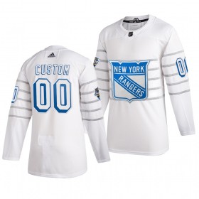Män NHL New York Rangers Tröjor med eget tryck Vit Adidas 2020 All-Star Authentic